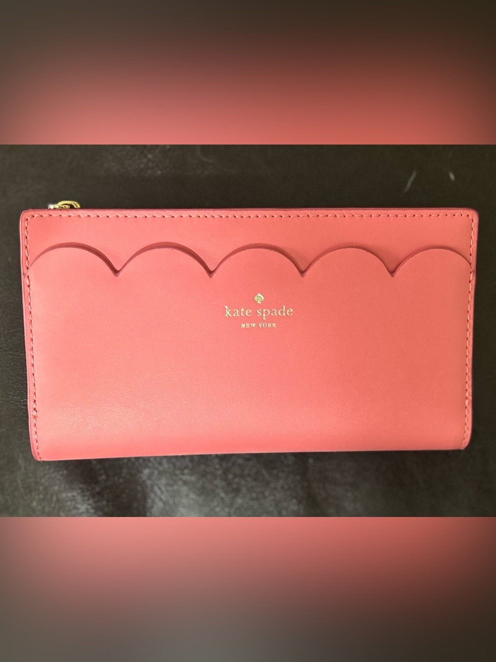 Kate Spade Cameron Scalloped Large Slim Bifold Wallet